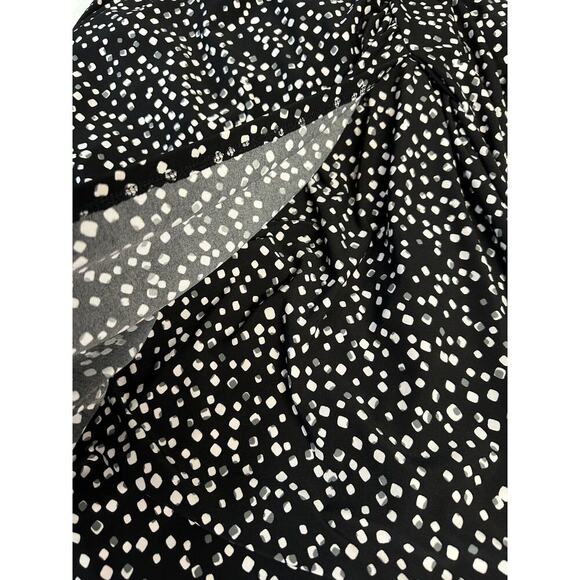 Lauren Ralph Lauren Women Twisted Front Dress 16 Black Dot Stretch Career Classy - Picture 12 of 12